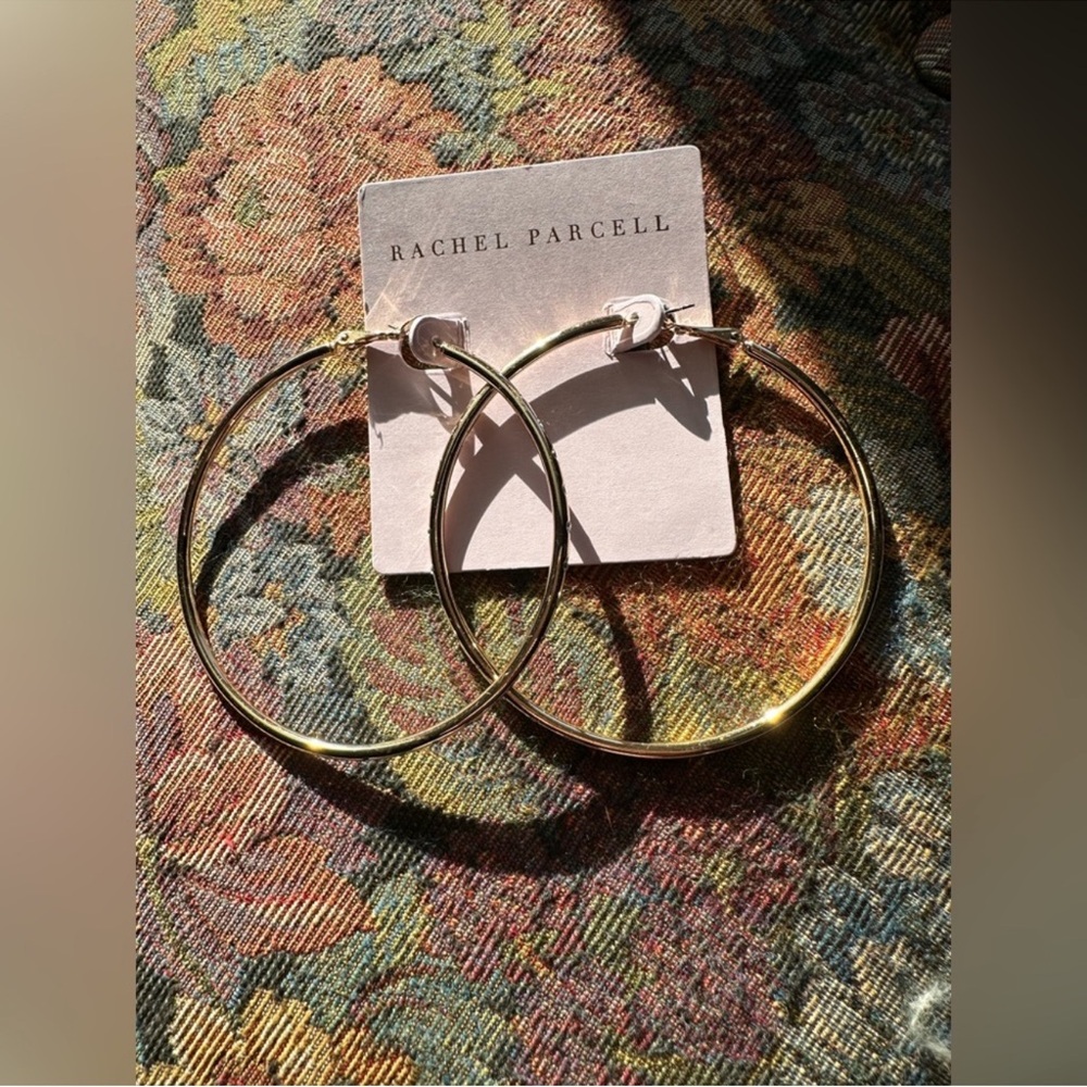 Rachel Parcell Thin Sparkle Hoop Earrings